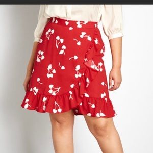 NWT ModCloth faux wrap skirt